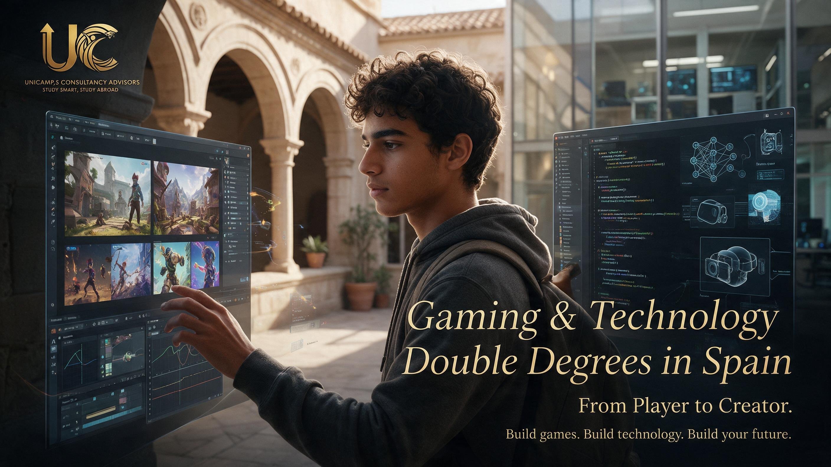 دراسة Gaming وTechnology في إسبانيا: دليل الـDouble Degrees في تطوير الألعاب والهندسة