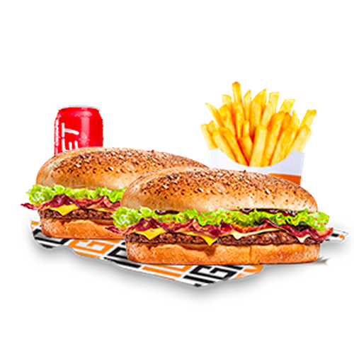 Photo du produit Menu Long Bacon + Long Smoky, non contractuelle