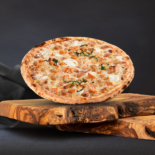 Photo du produit Pizza Saumon 🐟, non contractuelle