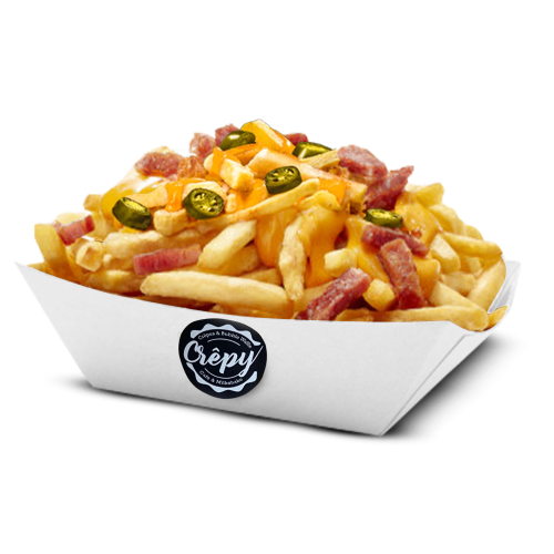 Photo du produit Frites & Cheddar + Bacon + jalapenos, non contractuelle