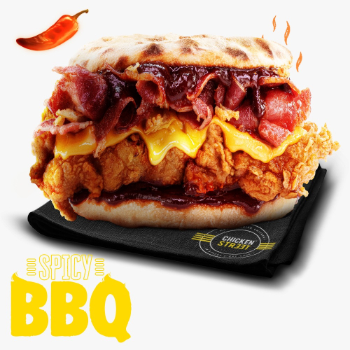 Photo du produit Burger Naan BBQ Épicé 🌶️, non contractuelle