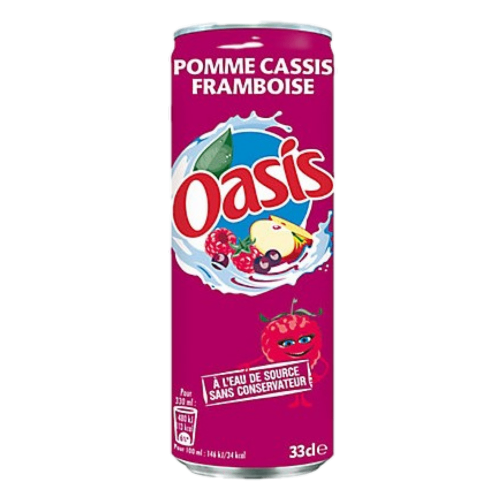 Photo du produit Oasis pomme cassis framboise 33cl, non contractuelle