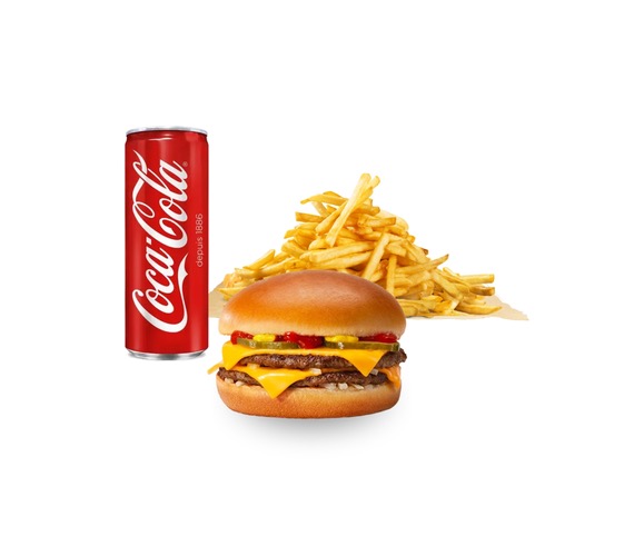 Photo du produit Menu Double Cheeseburger, non contractuelle
