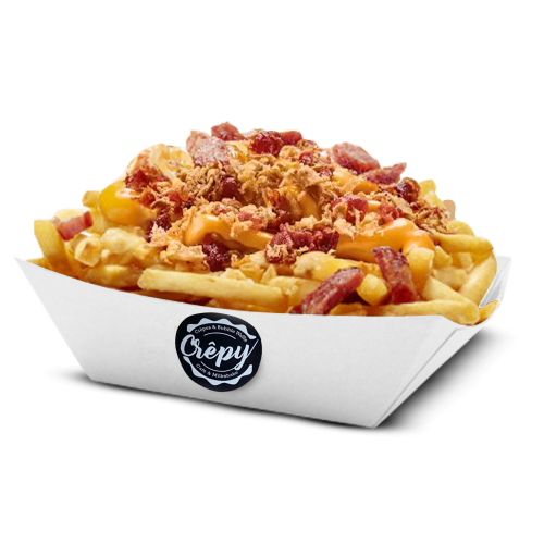 Photo du produit Frites & Cheddar + Oignons crispy, non contractuelle