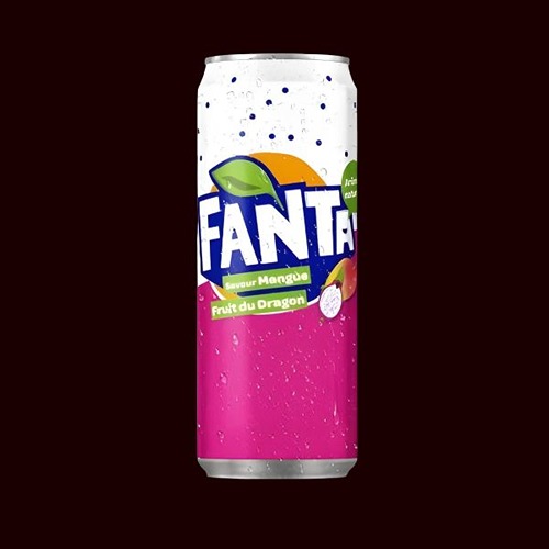 Photo du produit Fanta Mangue fruits du dragon 33cl, non contractuelle