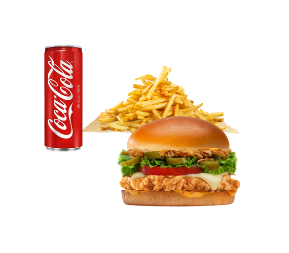 Photo du produit Menu Spicy Chicken Burger, non contractuelle