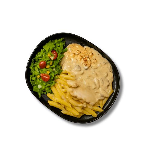 Photo du produit Assiette Escalope Forestière, non contractuelle