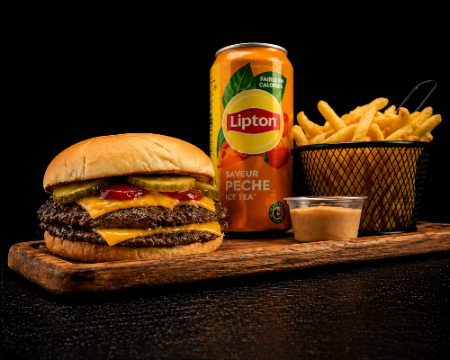 Photo du produit Menu Smash Double Cheese, non contractuelle