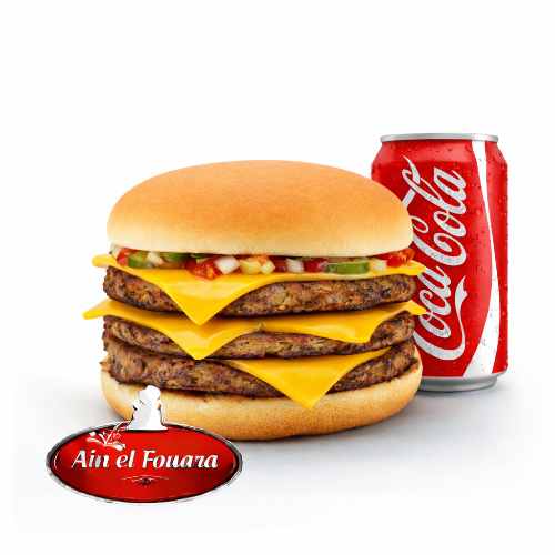 Photo du produit Menu Burger Triple Cheese, non contractuelle