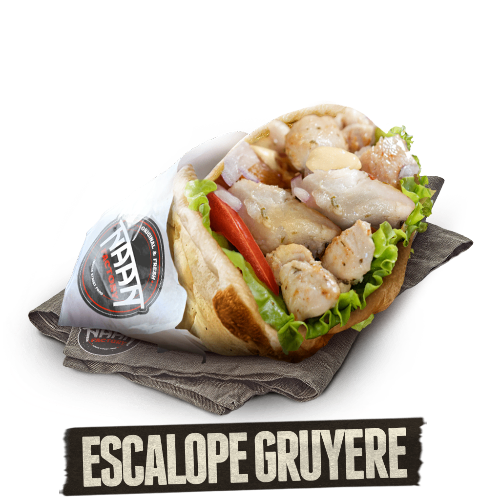 Photo du produit SANDWICH CHEESE NAAN GRUYÈRE ESCALOPE 🐔🧀, non contractuelle