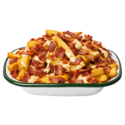 Photo du produit Frites maison Cheddar + Bacon crispy, non contractuelle