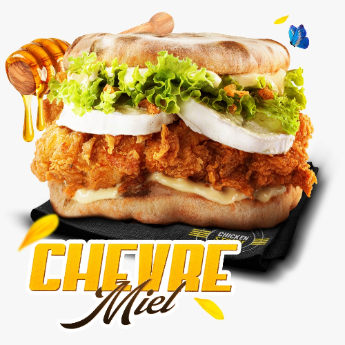 Photo du produit Burger Naan Chèvre Miel 🍯, non contractuelle