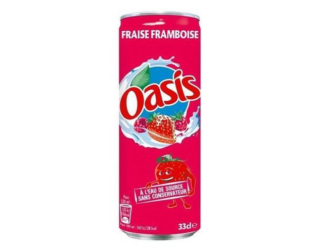 Photo du produit Oasis Fraise Framboise 33cl, non contractuelle