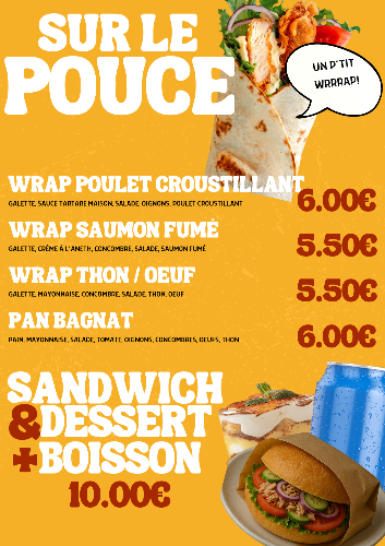Photo du produit Menu wrap saumon, non contractuelle