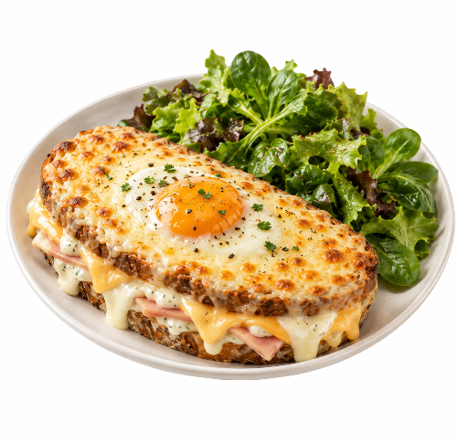 Photo du produit Croque Madame Jambon, non contractuelle
