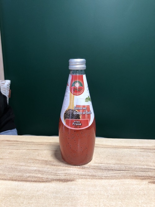 Photo du produit Boisson aux graines de Basilic - arôme Fraise 29 cl (PSP), non contractuelle