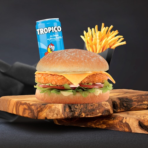 Photo du produit Menu Chicken burger, non contractuelle