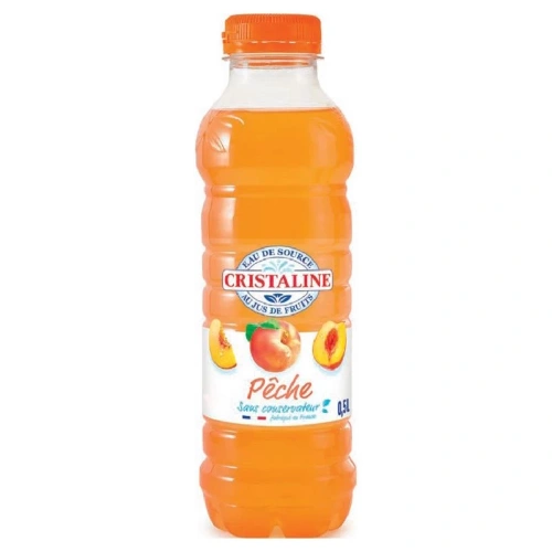 Photo du produit Cristaline Pêche 50 cl, non contractuelle