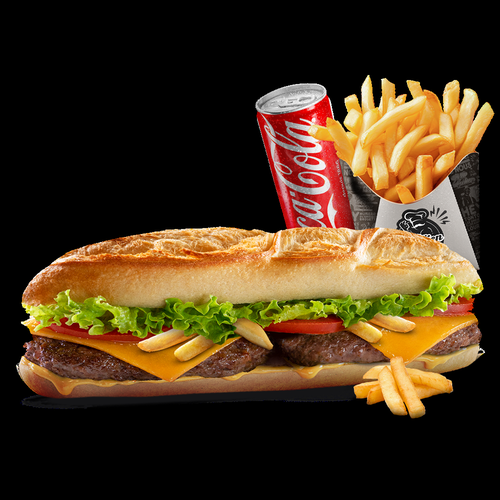 Photo du produit Menu Sandwich Steak Frites, non contractuelle