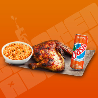 Photo du produit Menu Demi Poulet, non contractuelle