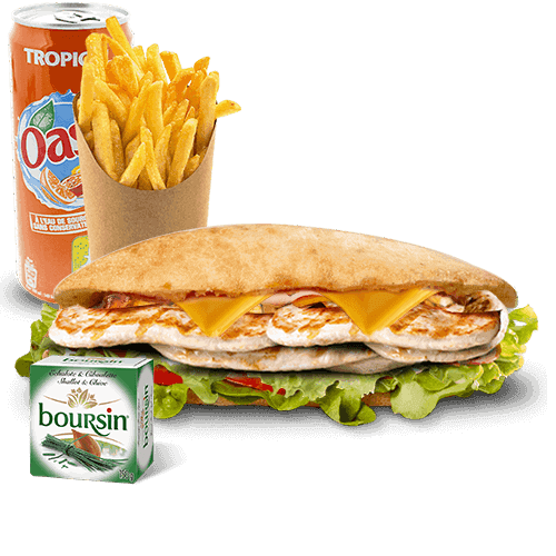 Photo du produit Menu Sandwich Boursin, non contractuelle