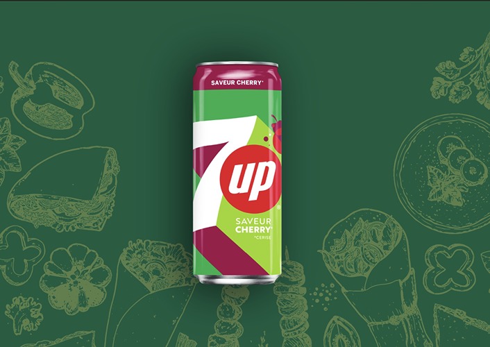 Photo du produit Seven Up Cherry 25cl, non contractuelle
