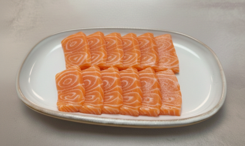 Photo du produit Sashimi saumon x 12, non contractuelle