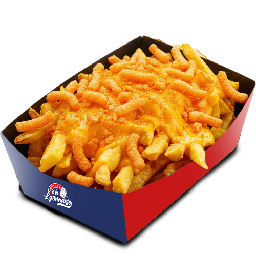 Photo du produit Frite Cheddar et Cheetos, non contractuelle