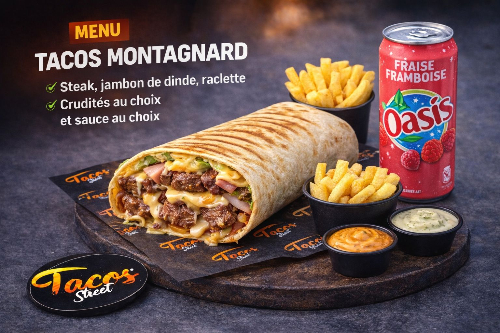 Photo du produit Menu Tacos Le Montagnard, non contractuelle