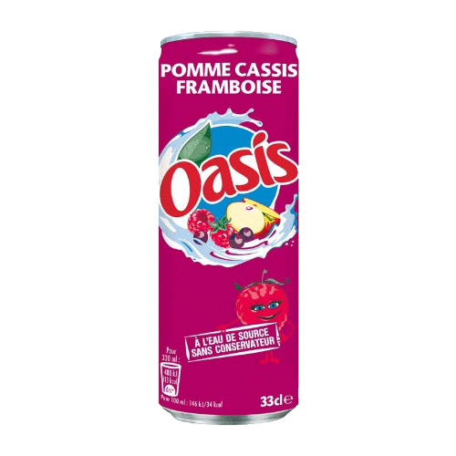 Photo du produit OASIS POMME CASSIS FRAMBOISE 33cl , non contractuelle