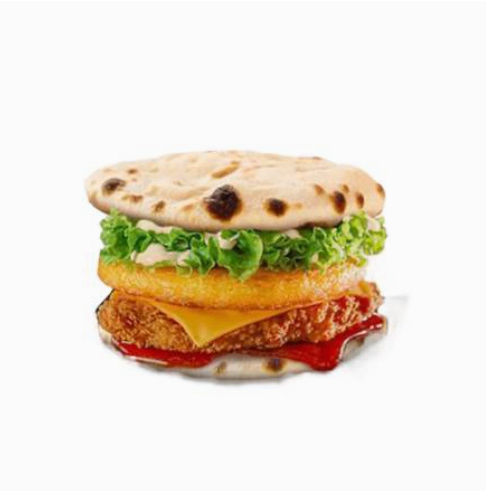 Photo du produit Chicken Tower Burger Naan, non contractuelle