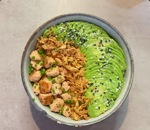 Photo du produit Riz tartare saumon cuit avocat, non contractuelle