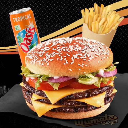 Photo du produit Menu Triple Whoop’s, non contractuelle