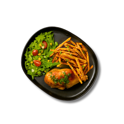 Photo du produit Assiette Brochette de poulet, non contractuelle