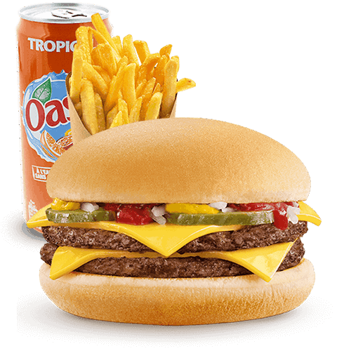 Photo du produit Menu Double Cheeseburger, non contractuelle