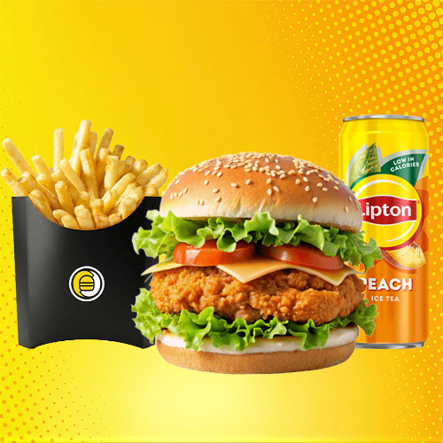 Photo du produit Menu chicken burger, non contractuelle