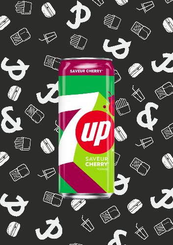 Photo du produit Seven Up Cherry 25cl, non contractuelle