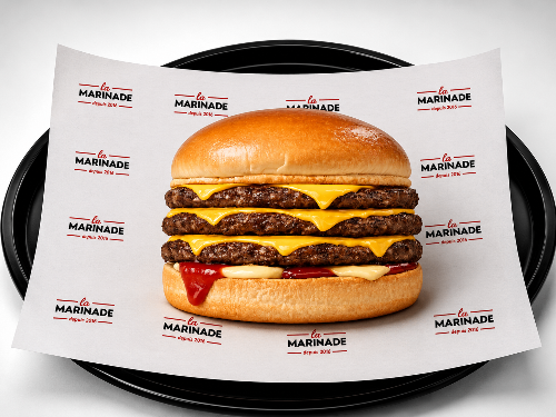 Photo du produit Triple Cheese Burger, non contractuelle