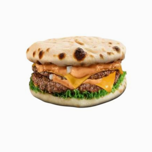 Photo du produit Double Beef Burger Naan, non contractuelle