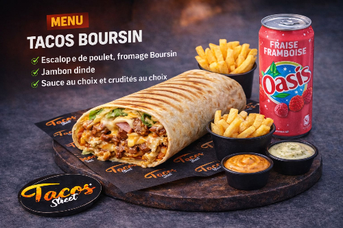 Photo du produit Menu Tacos Le Boursin, non contractuelle