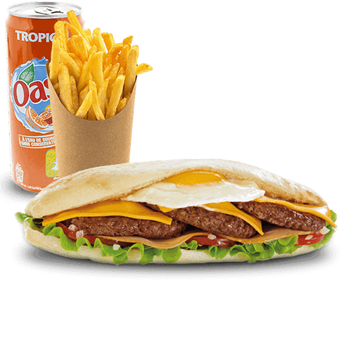 Photo du produit Menu Sandwich Steak Gourmand, non contractuelle