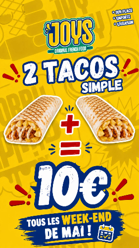 Photo du produit Duo Tacos Simples = 10 euros le Week end, non contractuelle