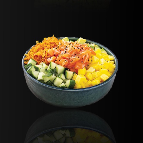 Photo du produit Pokébowl thon & saumon épicés, non contractuelle