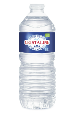 Photo du produit Eau cristaline 50 cl, non contractuelle