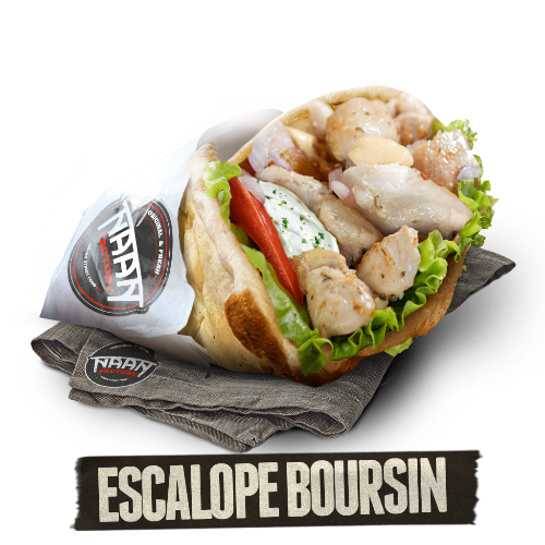 Photo du produit SANDWICH CHEESE NAAN BOURSIN ESCALOPE 🐔🌱, non contractuelle