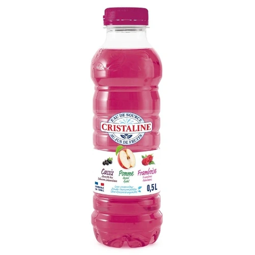 Photo du produit Cristaline pommes, cassis, framboise, non contractuelle