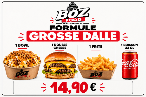 Photo du produit BOWL + BURGER + FRITES + BOISSON 🥤 , non contractuelle
