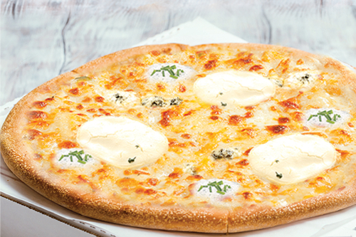 Photo du produit Pizza 4 fromages (base crème), non contractuelle