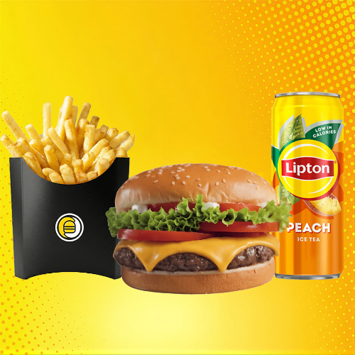 Photo du produit Menu hamburger steak frais, non contractuelle