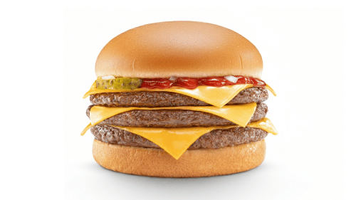 Photo du produit Burger Le Triple Cheese, non contractuelle
